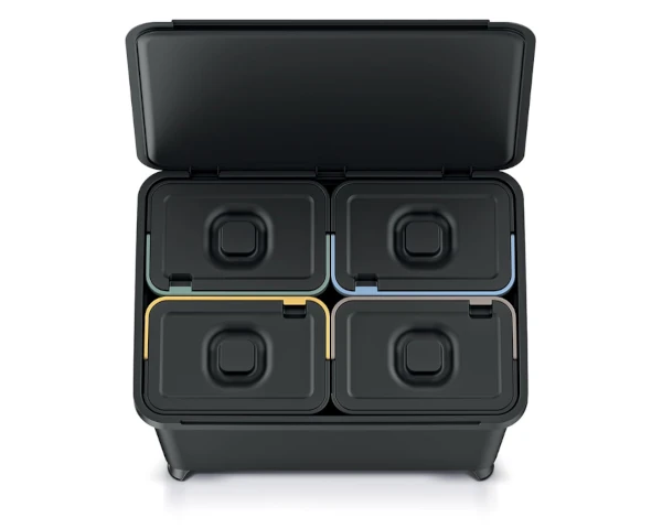 Pojemnik-do-segregacji-smieci-z-koszami-4x10L-czarny-Systema-widok-z-gory