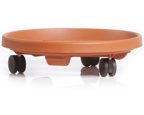 Podstawa na kółkach pod doniczki 30,5cm okrągła terakota