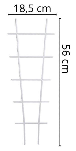 Drabinka do kwiatów podpórka biała 56 cm Drab wymiary