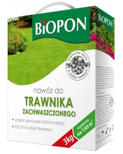 Granulowany nawóz do trawnika z chwastami Bopon, karton 3 kg