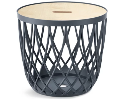 Kosz stolik z pokrywą 20L wielofunkcyjny antracyt Uniqubo