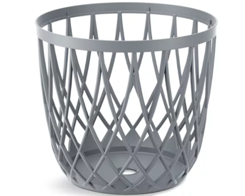 Kosz okrągły stolik 20L wielofunkcyjny szary Uniqubo