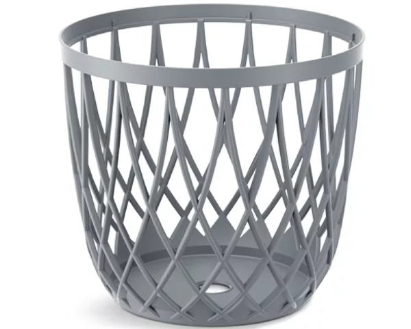 Kosz okrągły stolik 20L wielofunkcyjny szary Uniqubo