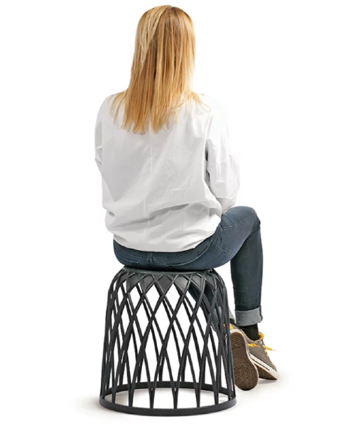 Kosz okrągły stolik 20 litrów wielofunkcyjny szary Uniqubo