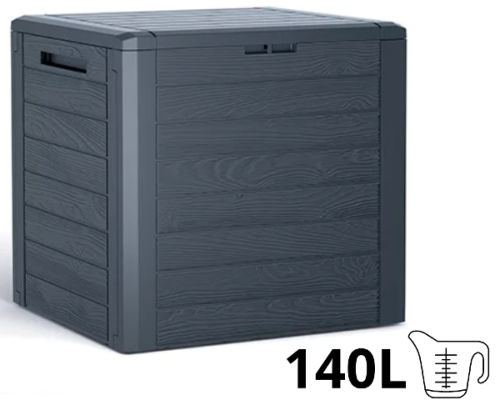 Skrzynia ogrodowa antracyt 140L Woodebox