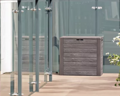 Skrzynia ogrodowa brązowa 140 litrów Woodebox