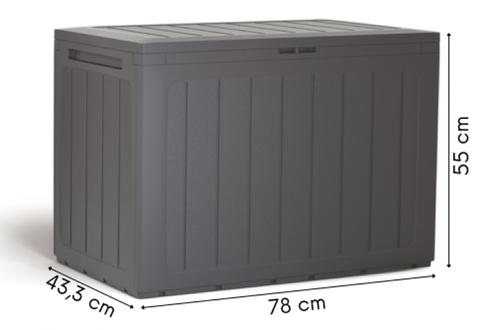 Schowek na balkon taras brązowa skrzynia 78 x 43 x 55 cm Boardebox