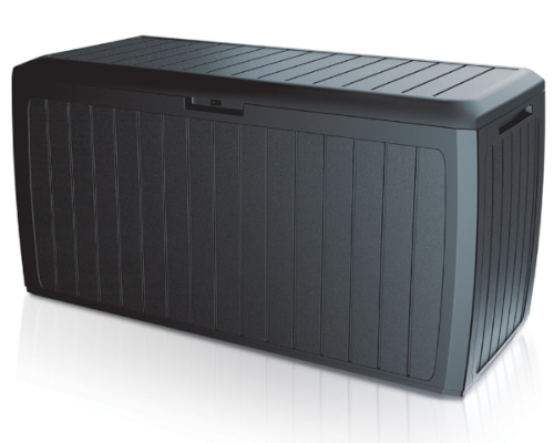 Czarna skrzynia do ogrodu na taras 115 x 47 x 60 cm Boxe Board