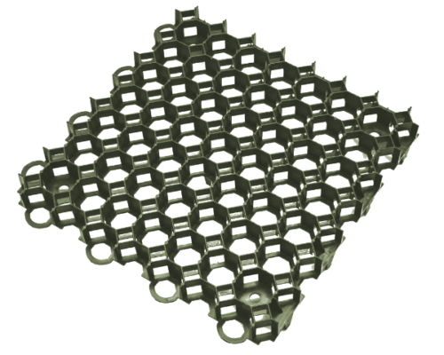 Kratka trawnikowa parkingowa zielona 50x50x4 cm Ekogrid