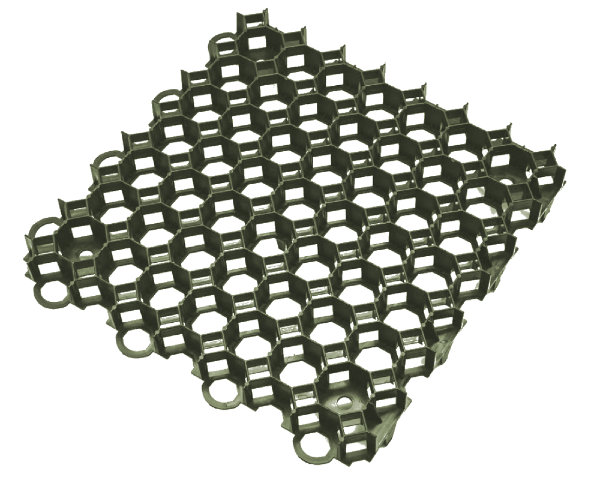 Kratka trawnikowa parkingowa zielona 50x50x4 cm Ekogrid