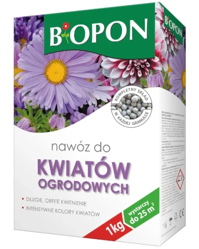 Wzmacniający nawóz do kwiatów ogrodowych BOPON, karton 1 kg