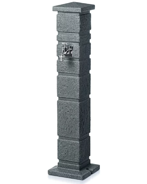 Ogrodowy punkt wodny z kranikiem słupek 110cm antracyt Tanker Romana