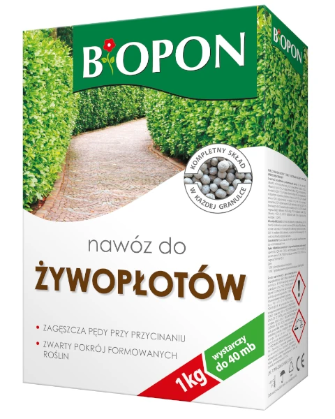 Wzmacniający nawóz mineralny do żywopłotu Bopon, karton 1 kg