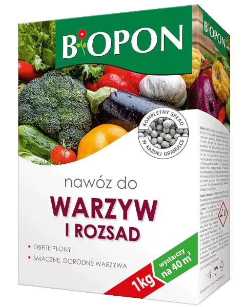 Wydajny nawóz granulowany do warzyw i rozsad Bopon, karton 1 kg