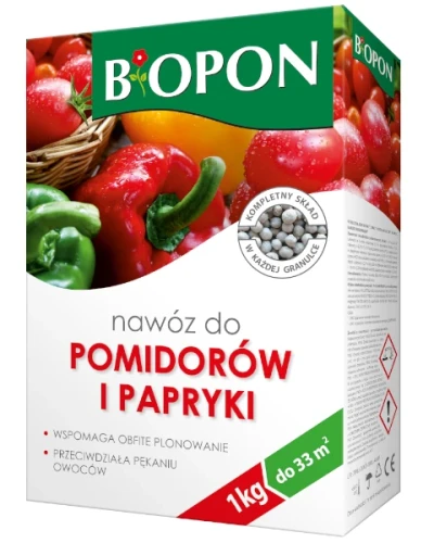 Specjalistyczny nawóz granulowany do pomidorów i papryk Bopon, karton 1 kg