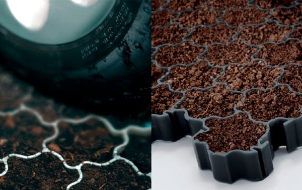 Kratka parkingowa trawnikowa czarna 5 szt x 60x40 cm