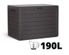 Skrzynia ogrodowa brązowa 190L Woodebox