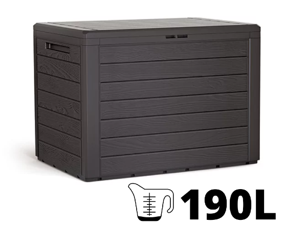 Skrzynia ogrodowa brązowa 190L Woodebox