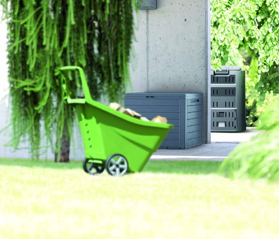 skrzynia na balkon taras czarna 78 x 43 x 55 cm Boardebox