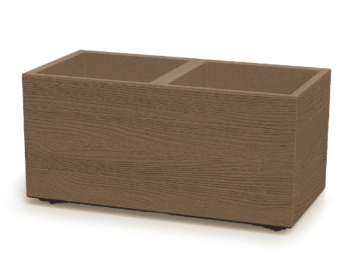 Prostokątna donica brązowa 58 cm Madera Case ECO Wood