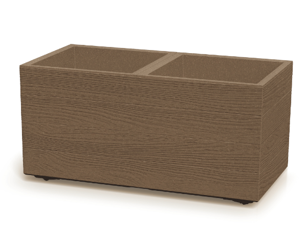 Prostokątna donica brązowa 58 cm Madera Case ECO Wood