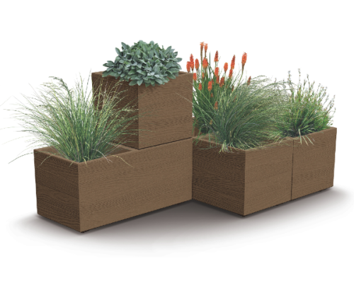 Prostokątna donica Madera Case ECO Wood rodzaje prezentacja