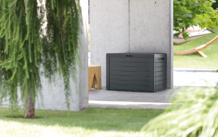 Skrzynia ogrodowa antracyt 190 l Woodebox aranz