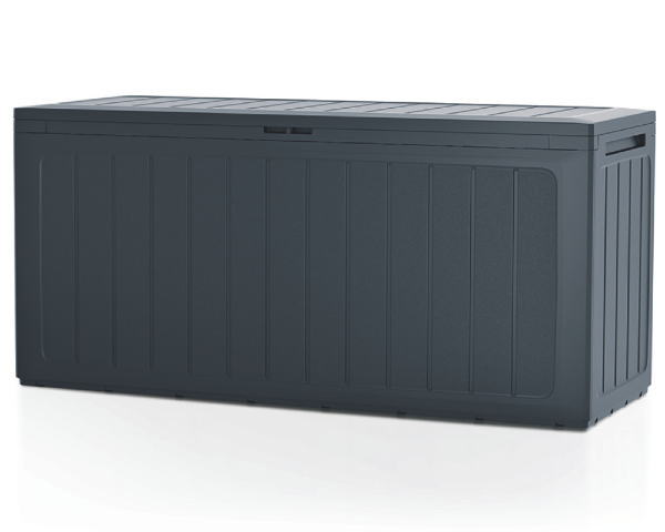 Czarna skrzynia balkonowa ogrodowa 116 x 43 x 55 cm Boardebox