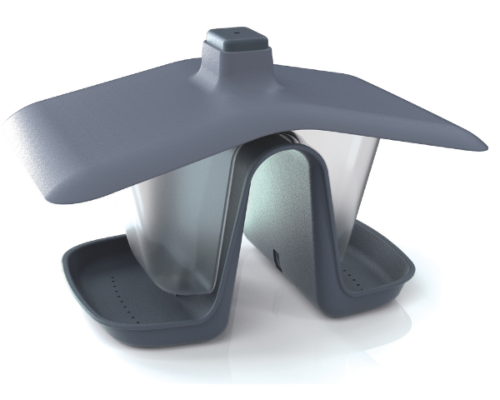 Karmnik dla ptaków na balustradę gałąź czarny Birdyfeed Double