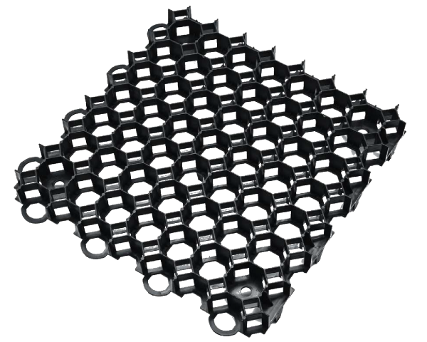 Kratka trawnikowa parkingowa czarna 50x50x4 cm Ekogrid.png