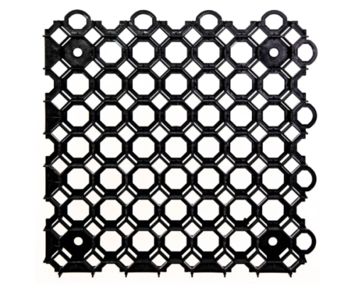 Kratka trawnikowa parkingowa czarna 50x50x4 cm Ekogrid.png
