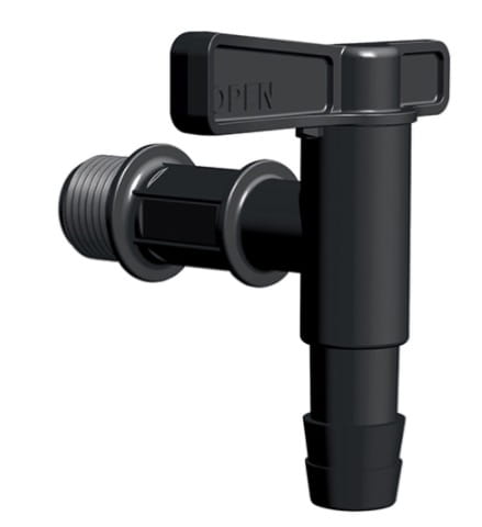 Kran do zbiornika na deszczówkę czarny Cantap Prosperplast