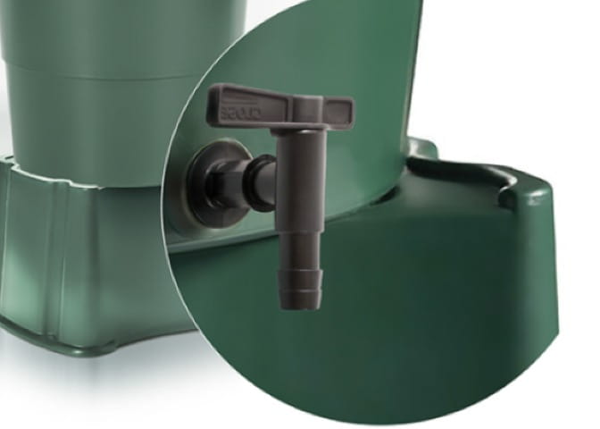 Kran do zbiornika na wodę deszczową czarny Cantap Prosperplast