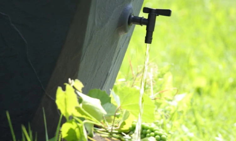 Kranik do zbiornika na wodę deszczową Cantap czarny Prosperplast