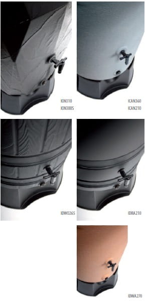 Kranik do beczki na wodę deszczową czarny Cantap Prosperplast