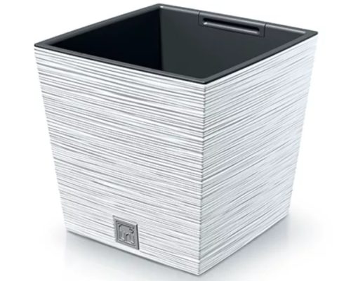 Doniczka kwadratowa 19 l z wkladem 14 l biala Furu Square