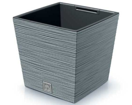 Donica kwadratowa 19 l z wkladem  14 l szara Furu Square