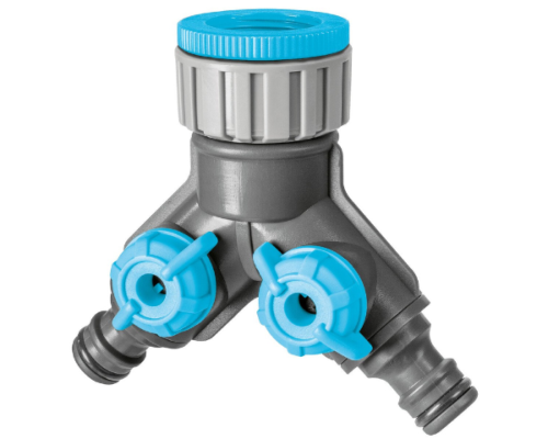 Rozdzielacz-podwojny-do-kranu-3/4-cala-i-1-cal-Cellfast