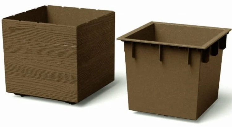 Donica kwadrat Madera Eco Wood wklad prezentacja