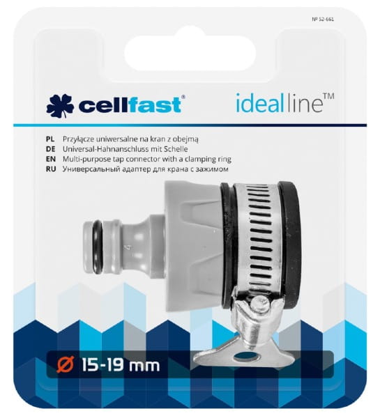 Przyłącze na kran z obejmą uniwersalne 15-19 mm Ideal