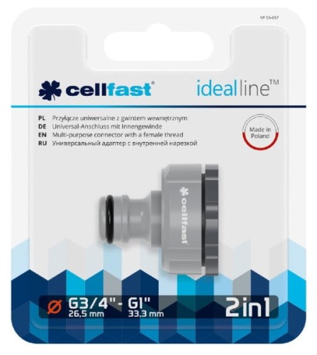 Przyłącze gwint wewnętrzny damski 3/4" - 1" Ideal blister