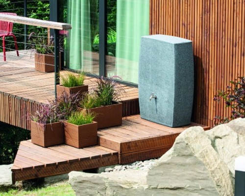 Donica ogrodowa Madera ECO Wood aranzacja na tarasie