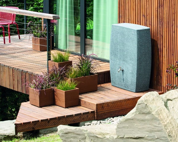 Donica ogrodowa Madera ECO Wood aranzacja na tarasie