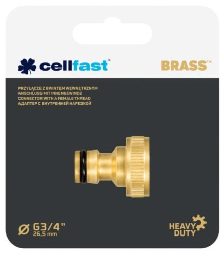 Przyłącze gwint wewnętrzny damski 3/4" mosiądz Brass