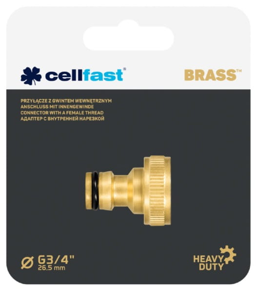Przyłącze gwint wewnętrzny damski 3/4" mosiądz Brass