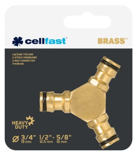 Łącznik trójnik 3/4" / 1/2"- 5/8" BRASS