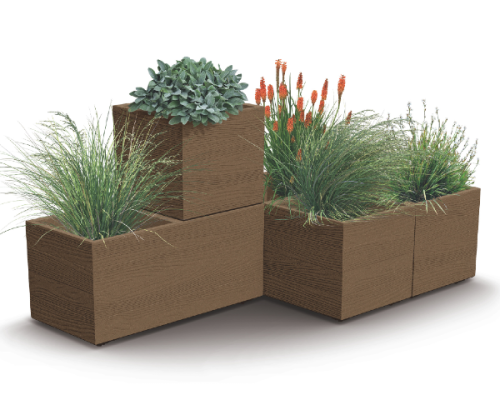 Prostokątna donica Madera Case ECO Wood rodzaje prezentacja