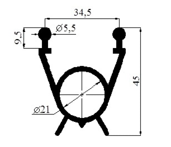 wymiary-uszczelki-garazowej-dolnej-polokraglej-UB-4