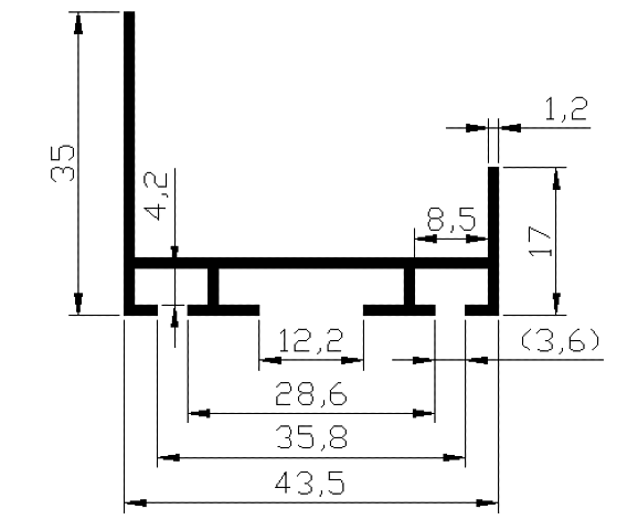 profil do bramy garażowej uszczelka UB-5