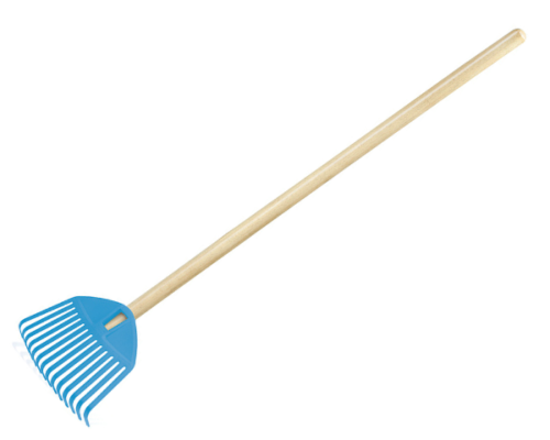 Dziecięce grabie do piaskownicy liści niebieskie Load Baby